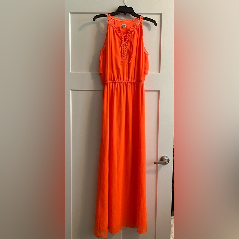 NEVER WORN CREMIEUX NEON ORANGE DRESS SIZE XS